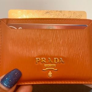 PRADA Saffiano leather card case